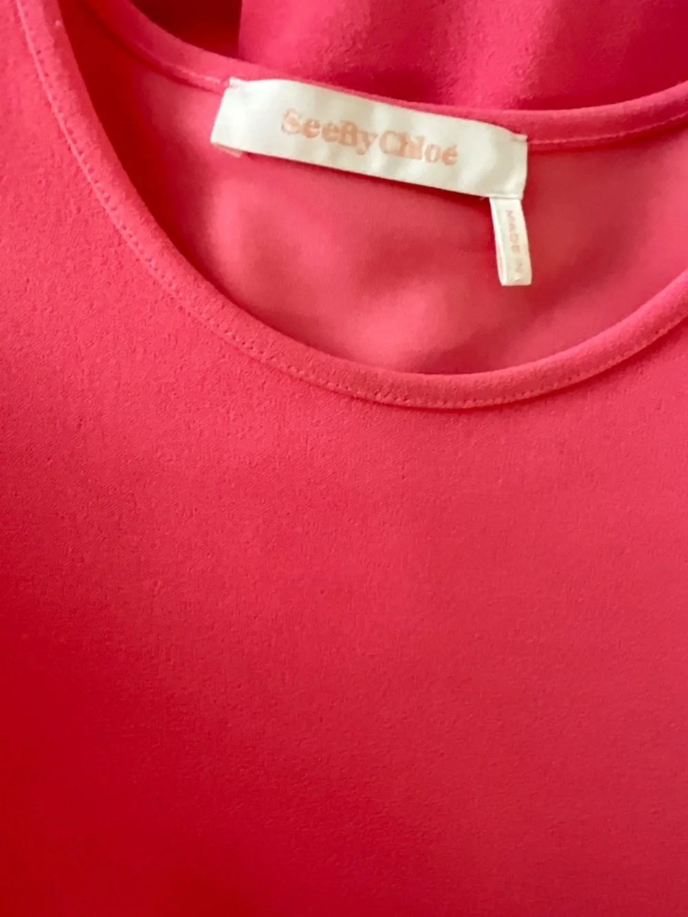 See by Chloé Cut Out Asymmetrical Pink Midi Dress - Picture 13 of 14